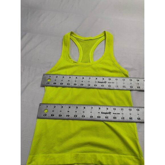 Lululemon Swiftly Tech Racerback Electric Lemon Tank Top Size 2 - Picture 3 of 7